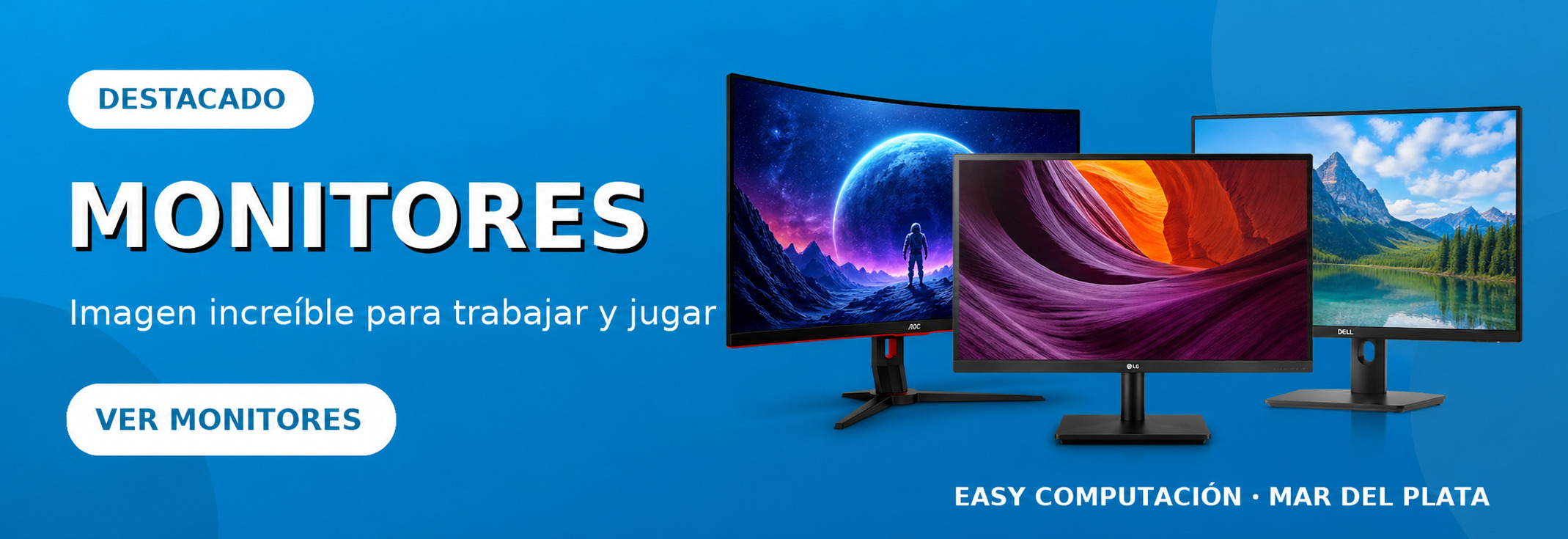 Monitores - Imagen increíble para trabajar y jugar