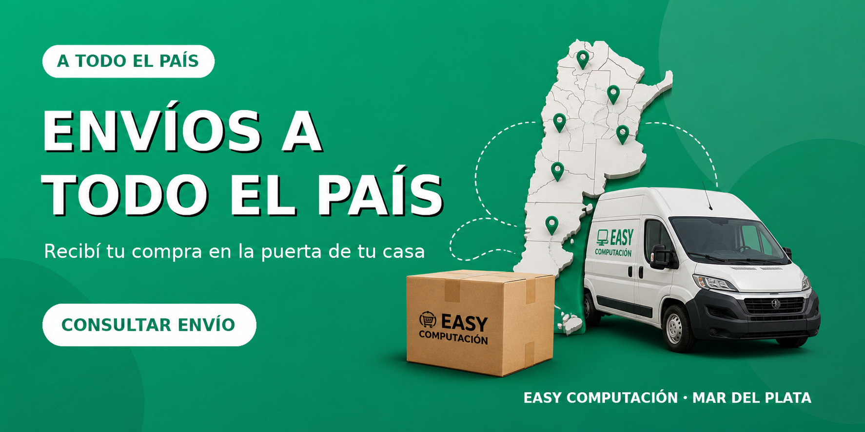 Envíos A Todo el País - Recibí tu compra en la puerta de tu casa