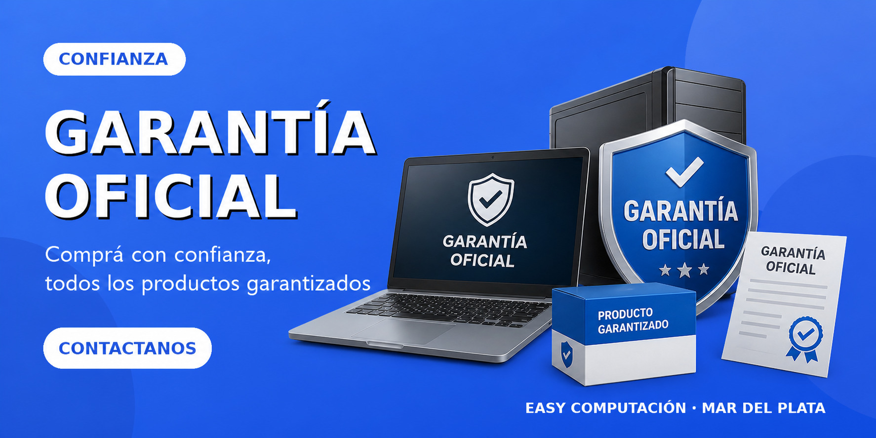 Garantía Oficial - Comprá con confianza, todos los productos garantizados